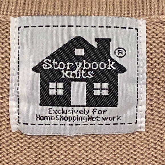 STORYBOOK KNITS Tan Tank Top Flower Applique Approx Size (L) - Picture 3 of 4